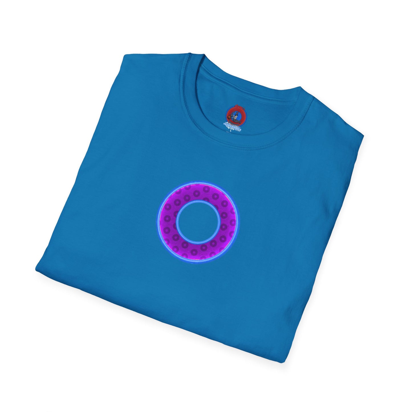 Plain Donuts/Unisex Soft-Style - "Plain Wide Mouthed Paradoxical Donuts" - purple/light royal blue donuts