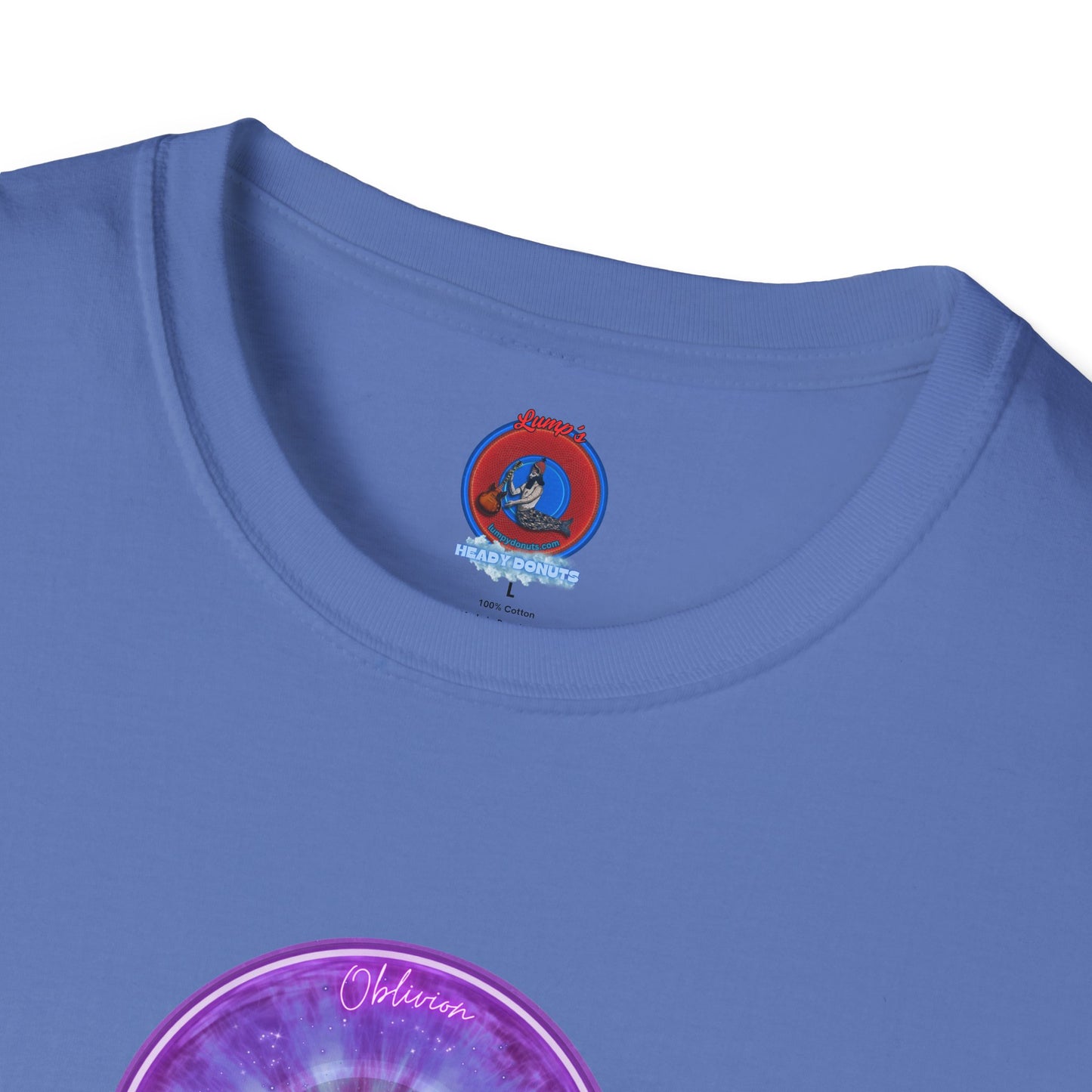 Classic Donut Tee - Unisex Soft-Style - "The Oblivious Donut" - purple idonut