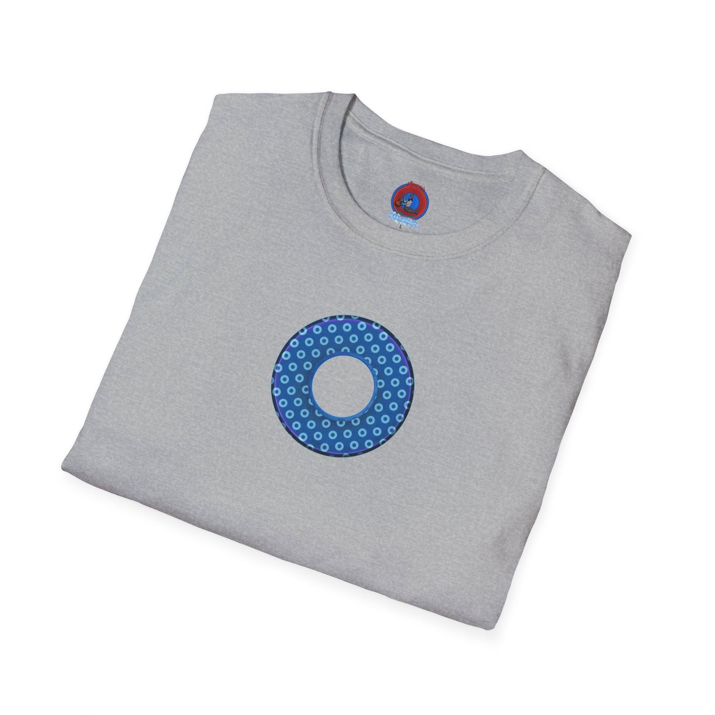 Plain Donuts/Unisex Soft-Style - "Plain Electric Paradoxical Donuts" - light blue/dark blue donuts