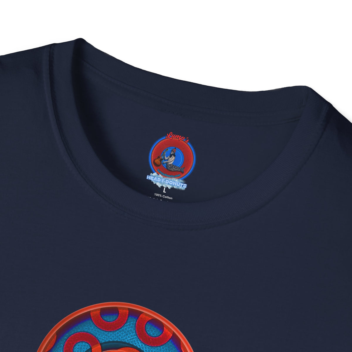 Classic Donut Tee - Unisex Soft-Style - "We All Scream It's ICE Cream" - blue/red rustic paradox donut