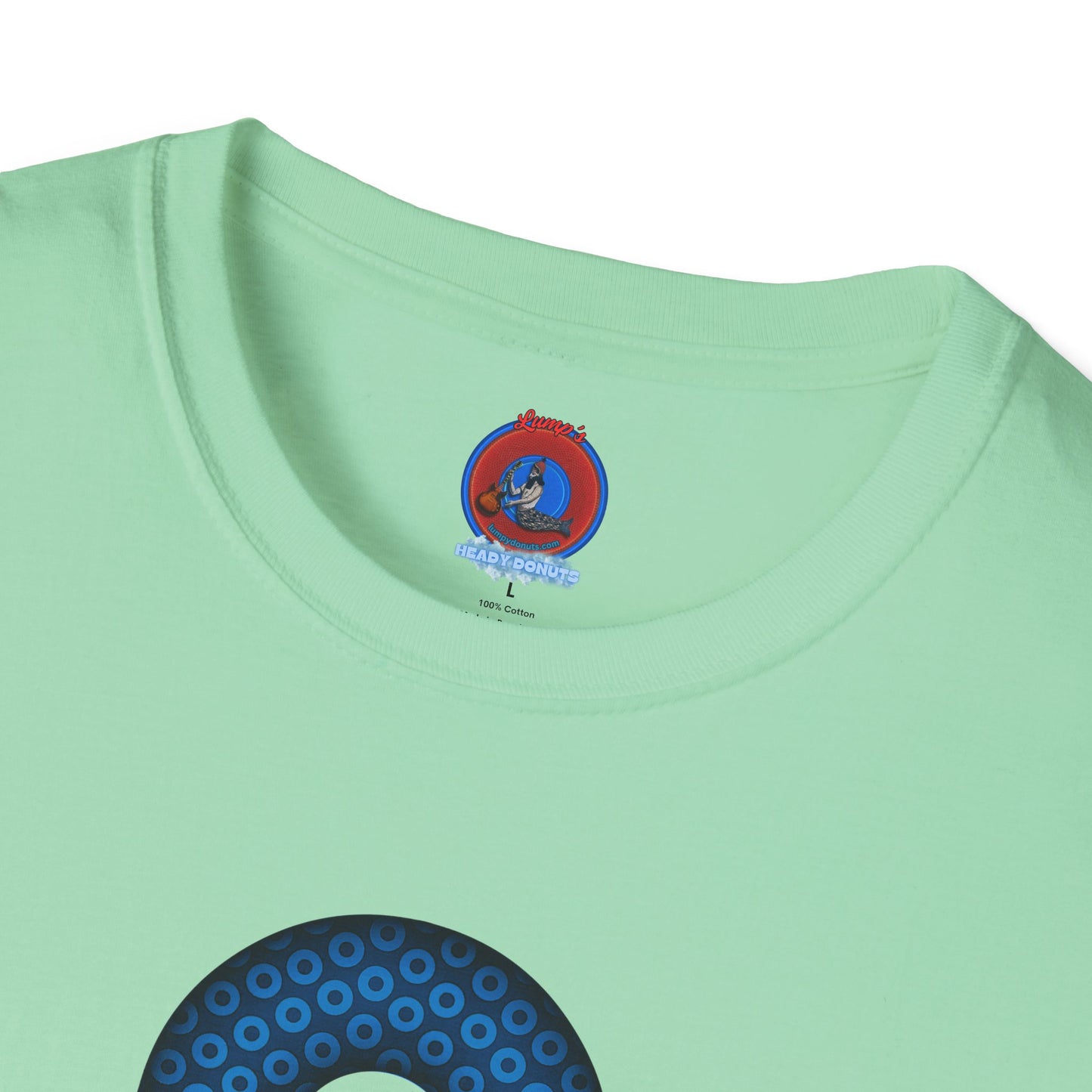 Plain Donuts/Unisex Soft-Style - "Plain Paradoxical Grided Donuts" - light blue/dark blue donuts
