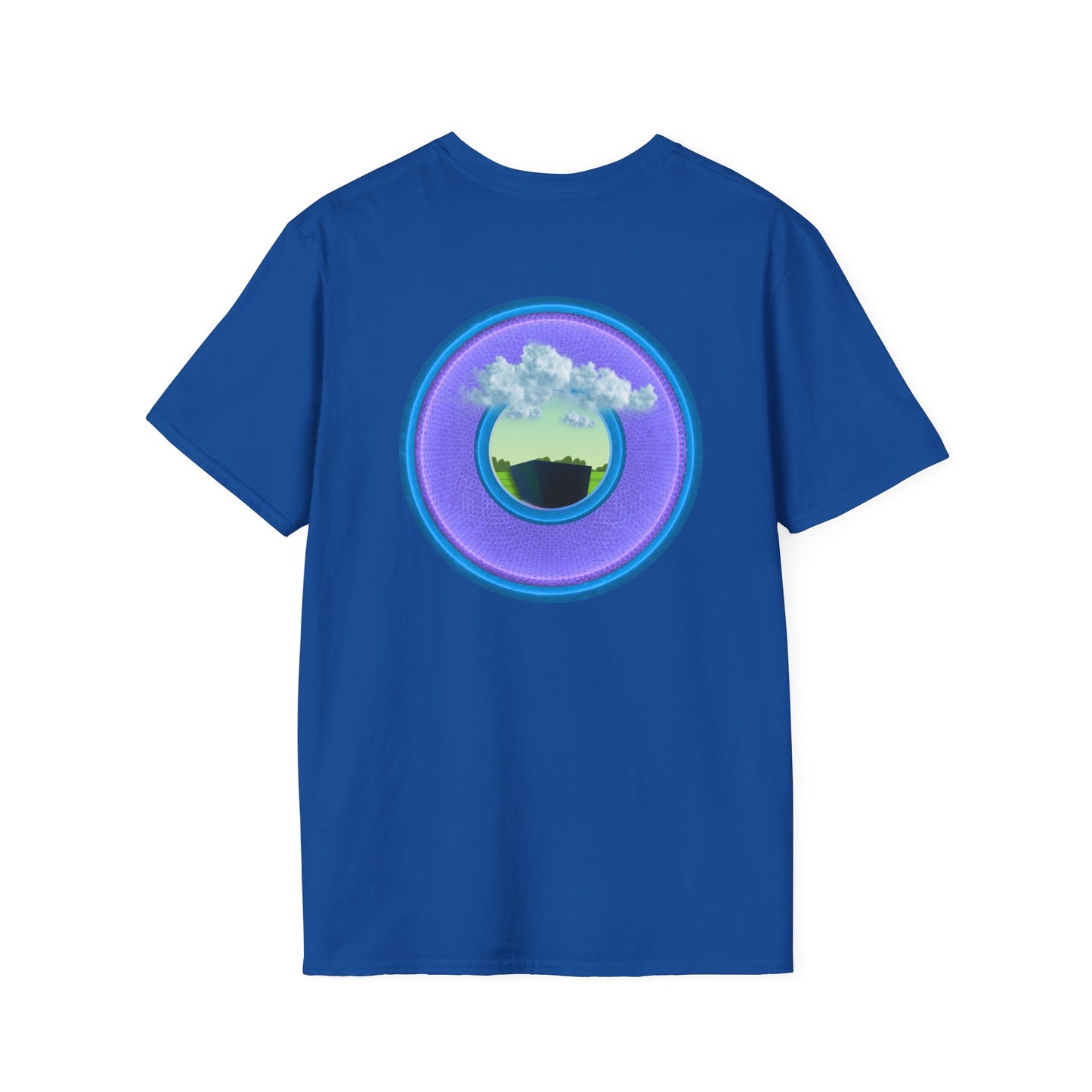 Classic Donut Tee - Unisex Soft-Style - "Got Rhombus?" - series 1.0  - variant 4 - purple/blue donut