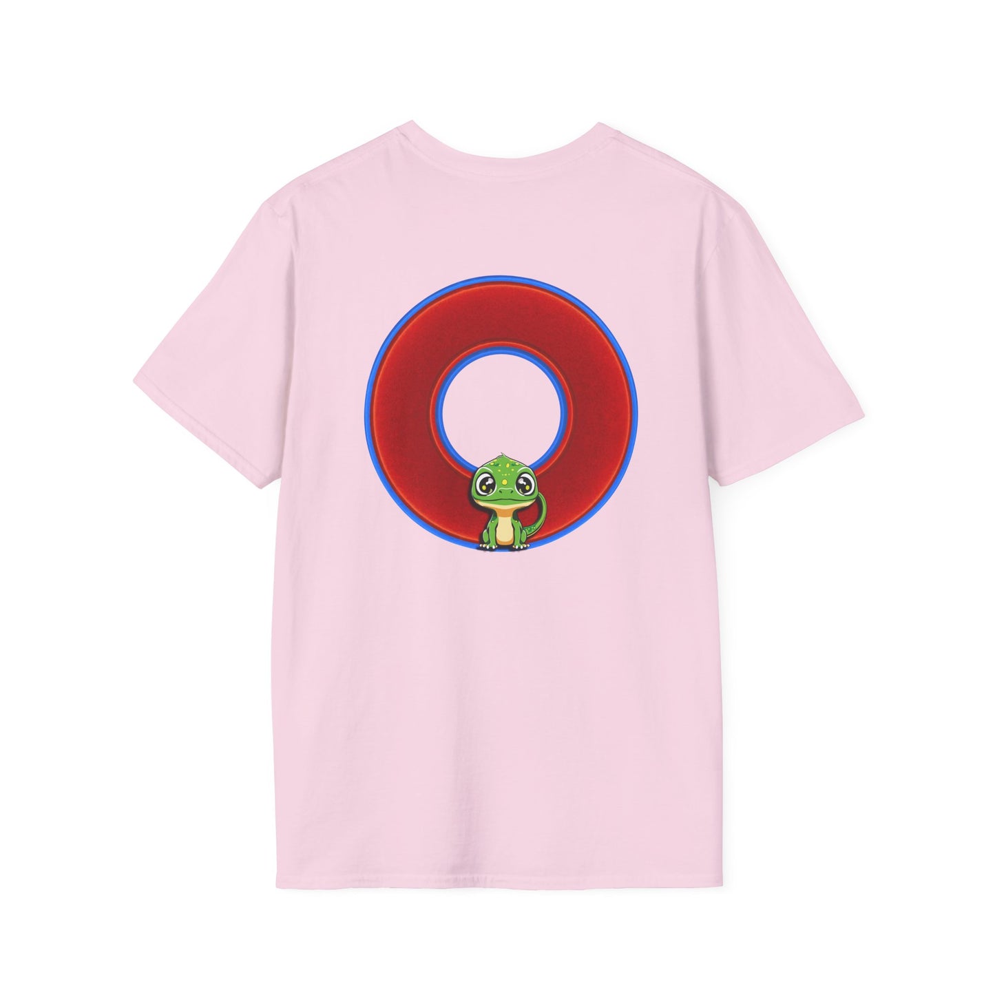 Classic Donut Tee - Unisex Soft-Style - "Little Baby Rutherford's Splendorous Tee" - vivid red donut