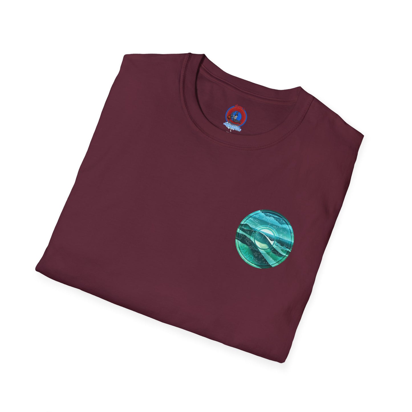 Classic Donut Tee - Unisex Soft-Style - "The Equating Donut " - series 1.0  - teal donut