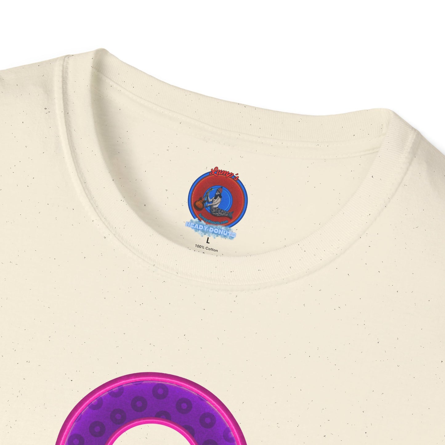 Plain Donuts/Unisex Soft-Style - "Plain Wide Mouthed Paradoxical Donuts" - dark purple/bright magenta donuts