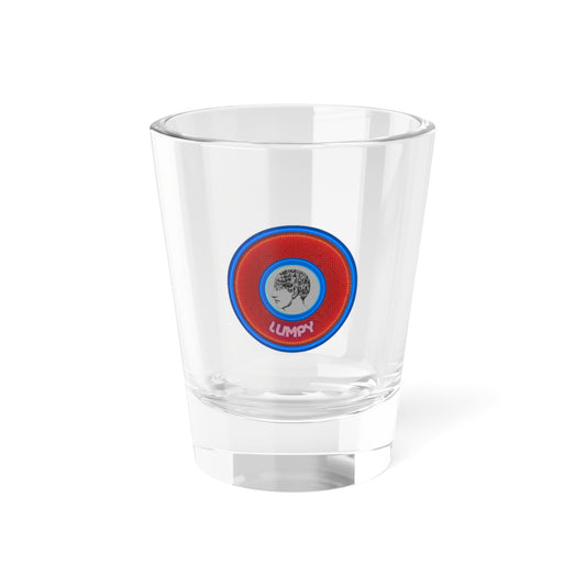 Bad Fishy Too - "Our Lumpiest Shot Glass" - Shot Glass, 1.5oz - rustic red donut