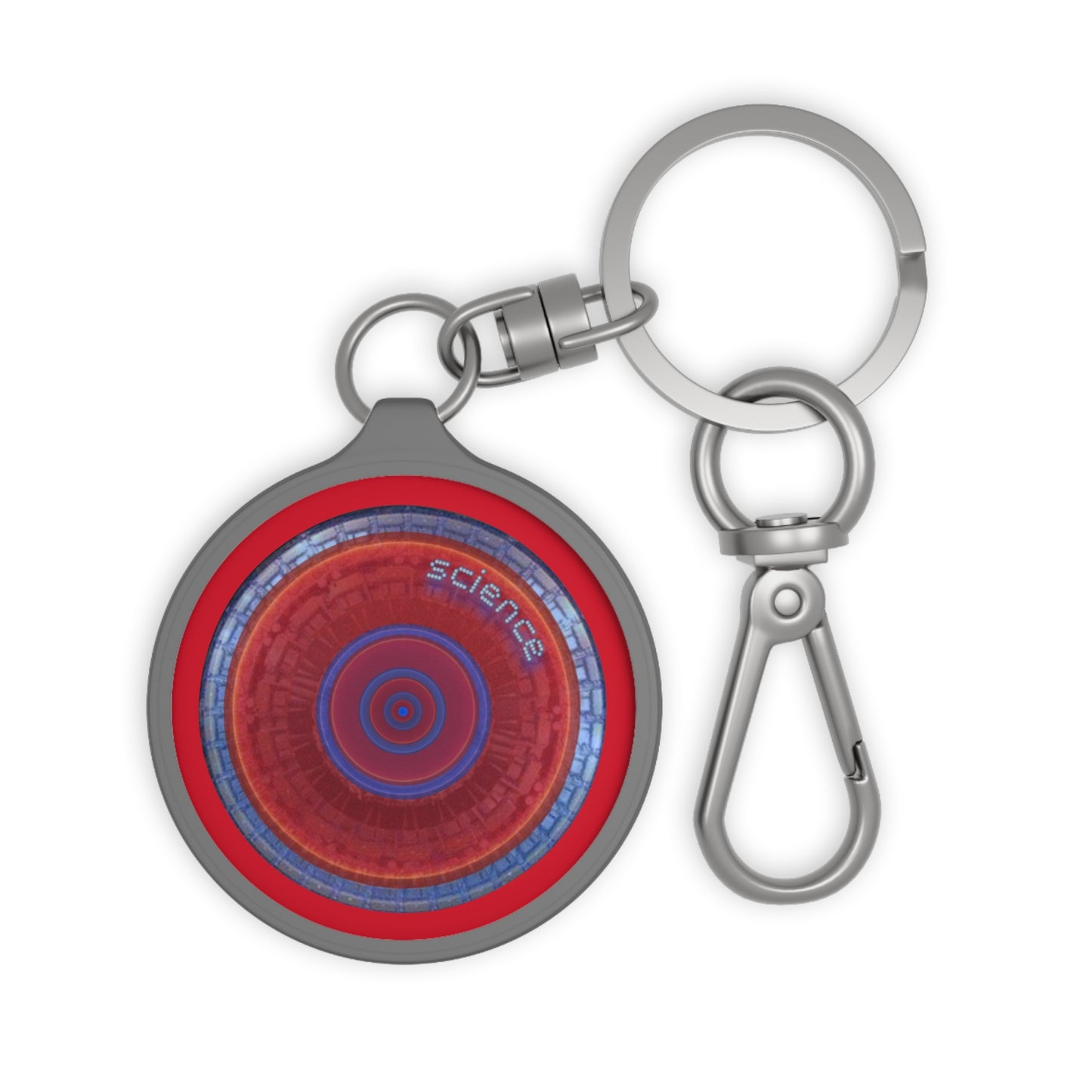 Lumpy Donut Keychain - "Tube Donut" - series 1.0 - red/blue