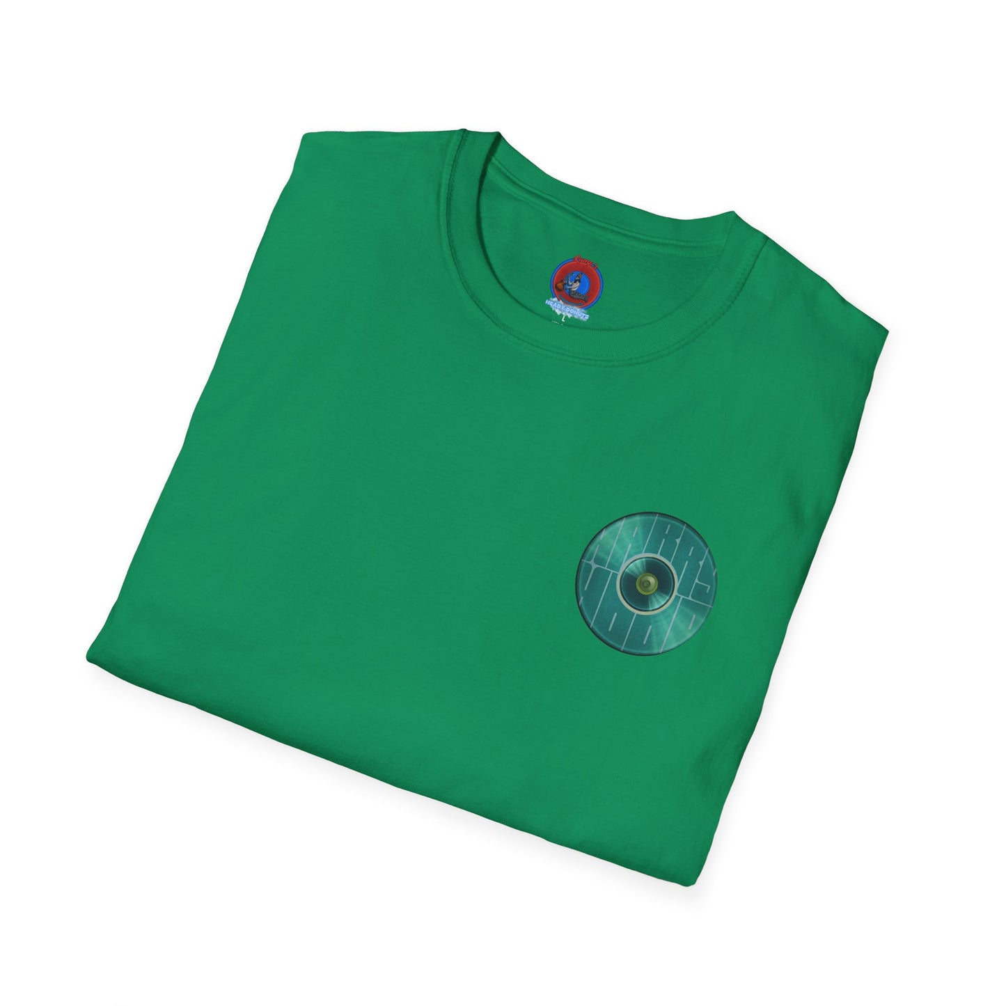 Classic Donut Tee - Unisex Soft-Style - "Harry's Hoodlum Donut" - series 1.0  - variant 3 - green donut(s)