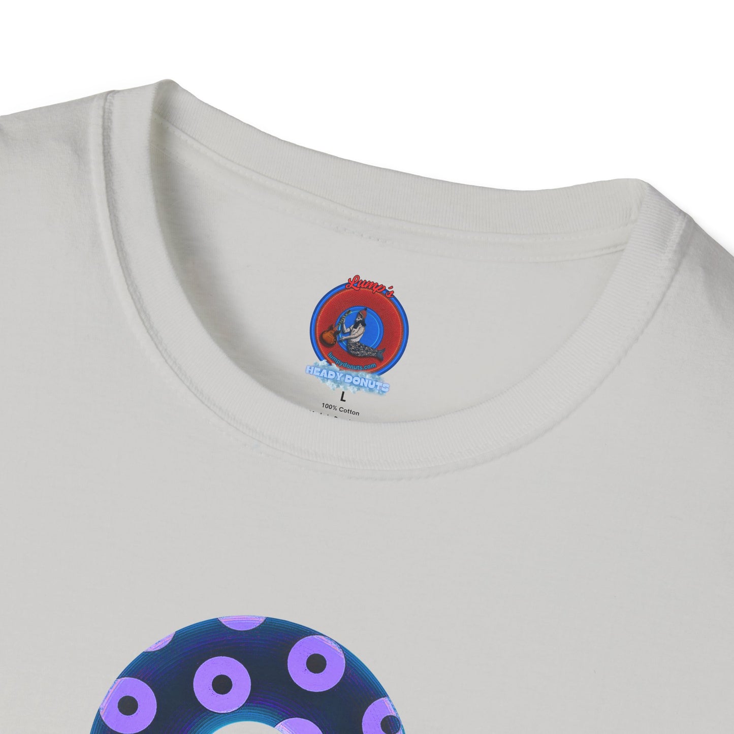 Plain Donuts/Unisex Soft-Style - "Plain Blimpy Paradoxical Donuts" - dark blue/light purple donuts