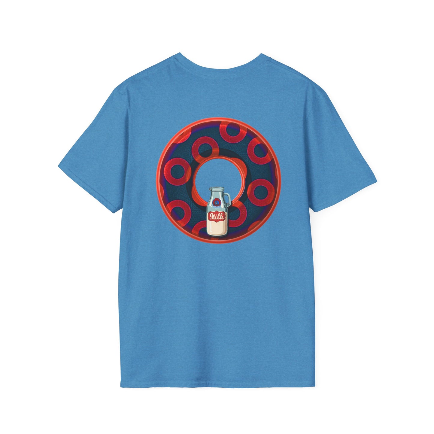 Classic Donut Tee - Unisex Soft-Style - "Wooked Cream - YEMSG Donut " -purple/red rustic paradox donut - variant 3