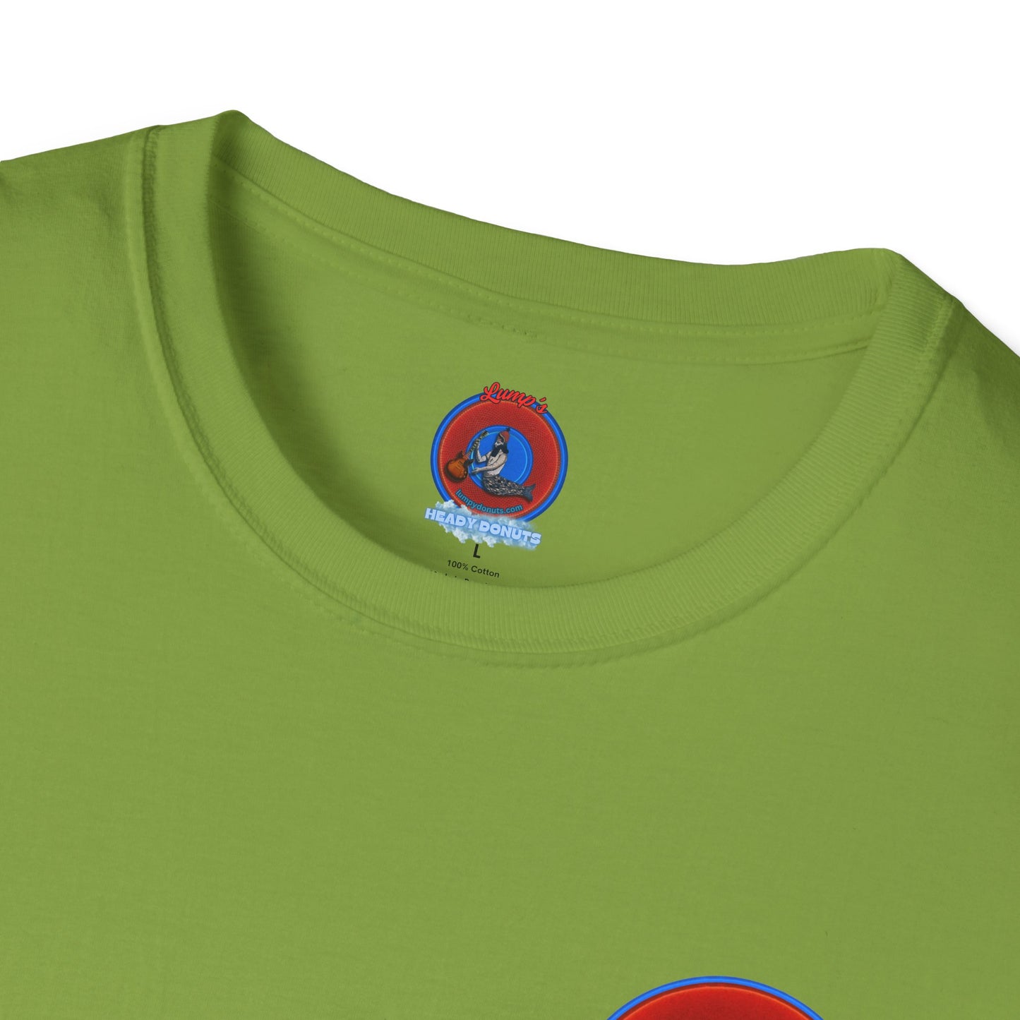 Classic Donut Tee - Unisex Soft-Style - "Little Baby Rutherford's Splendorous Tee" - vivid red donut