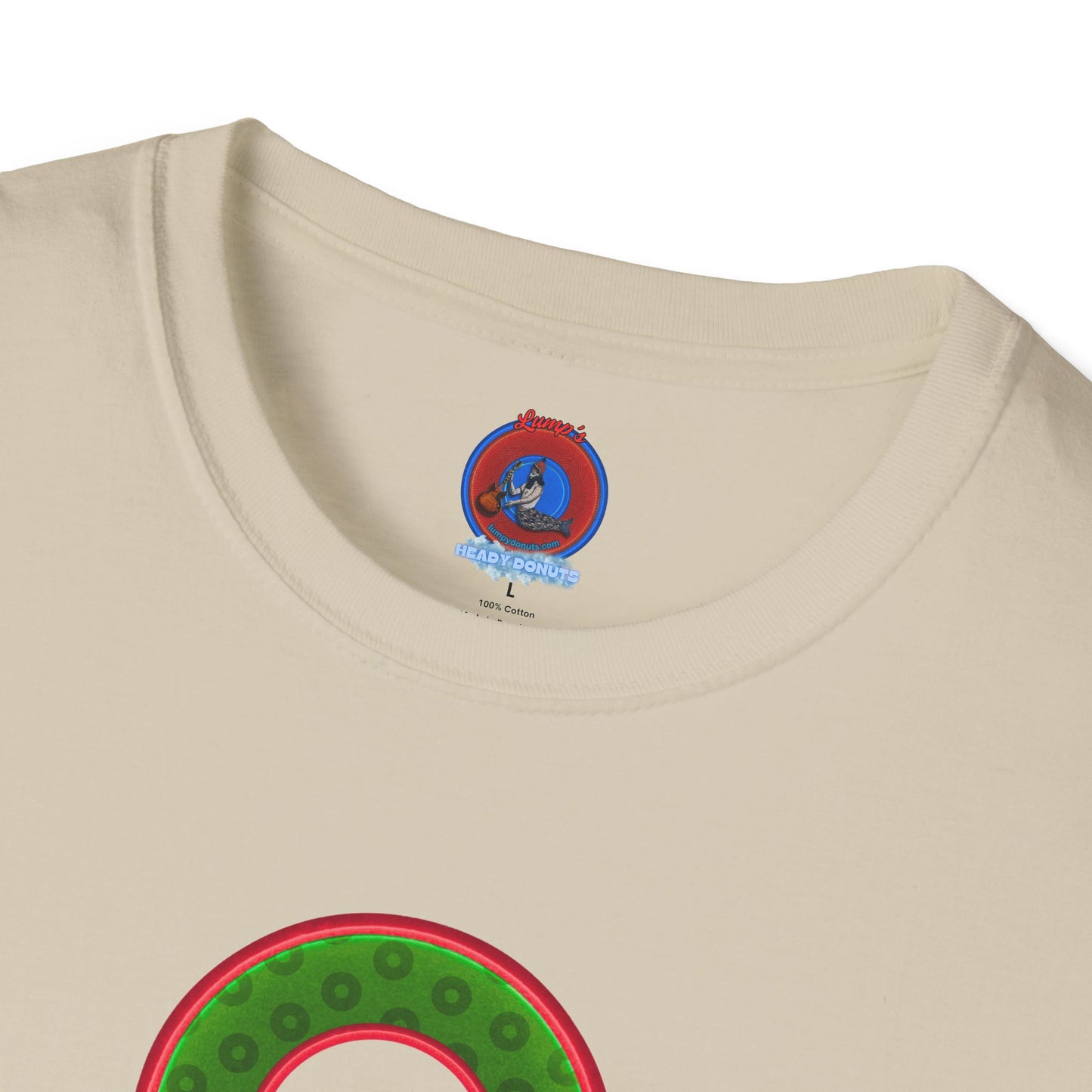 Plain Donuts/Unisex Soft-Style - "Plain Wide Mouthed Paradoxical Donuts" - Irish green/red donuts