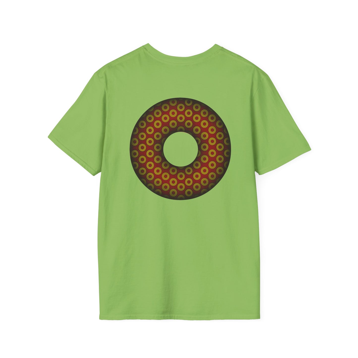 Plain Donuts/Unisex Soft-Style - "Plain Paradoxical Grided Donuts" - gold/burgundy donuts