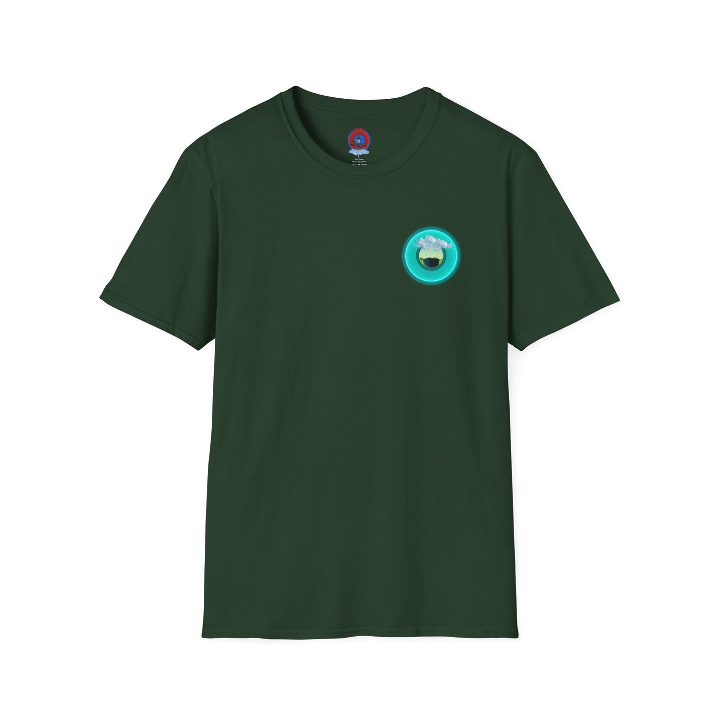 Classic Donut Tee - Unisex Soft-Style - "Got Rhombus?" - series 1.0  - variant 1 - turquoise/teal donut