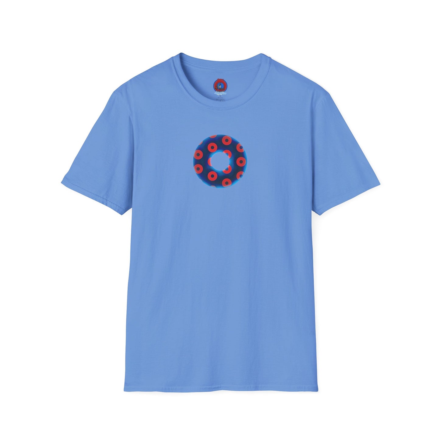 Plain Donuts/Unisex Soft-Style - "Plain Blimpy Paradoxical Donuts" - royal blue/bright red donuts