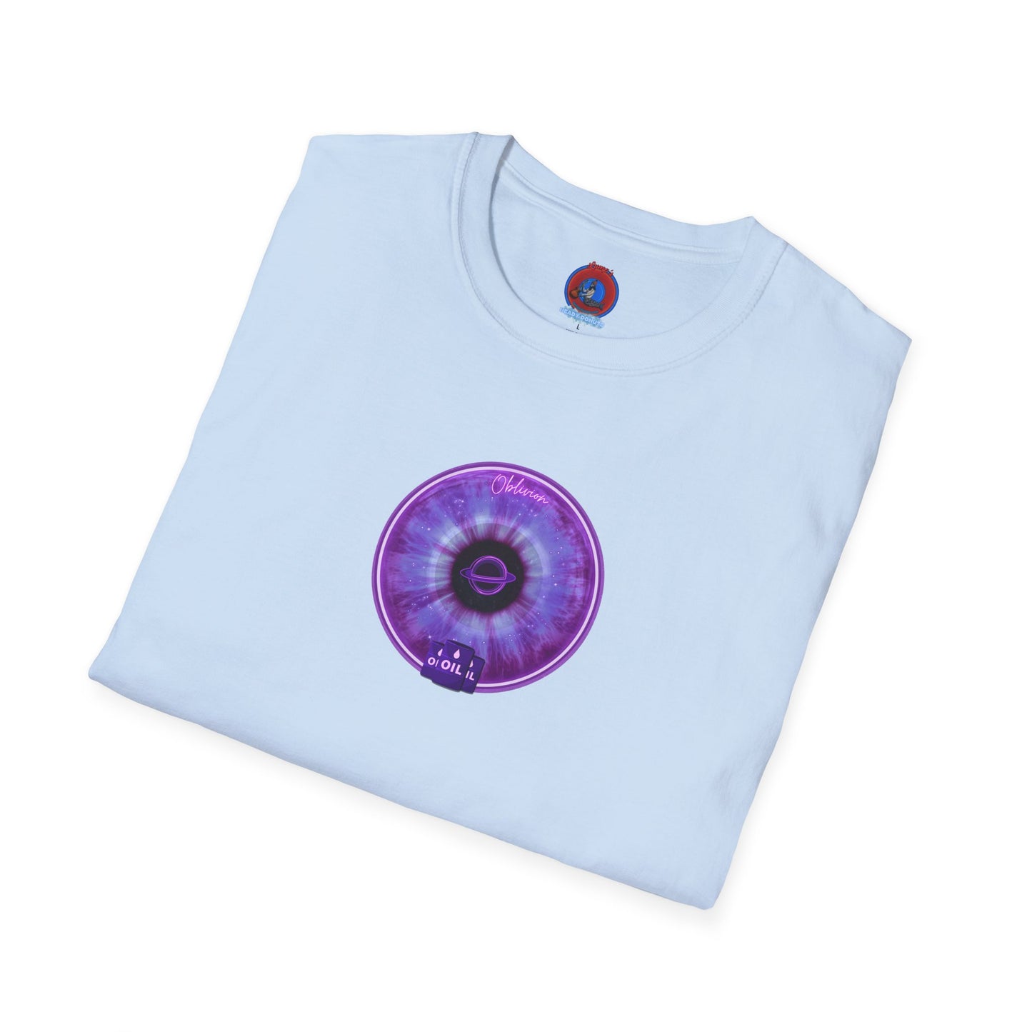 Classic Donut Tee - Unisex Soft-Style - "The Oblivious Donut" - purple idonut