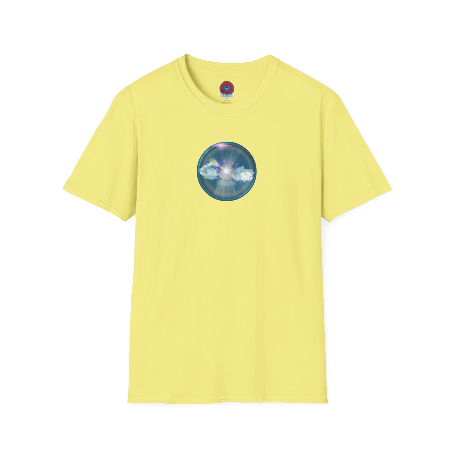 Classic Donut Tee - Unisex Soft-Style - "The Original Divided Donut' - light blue sky donut