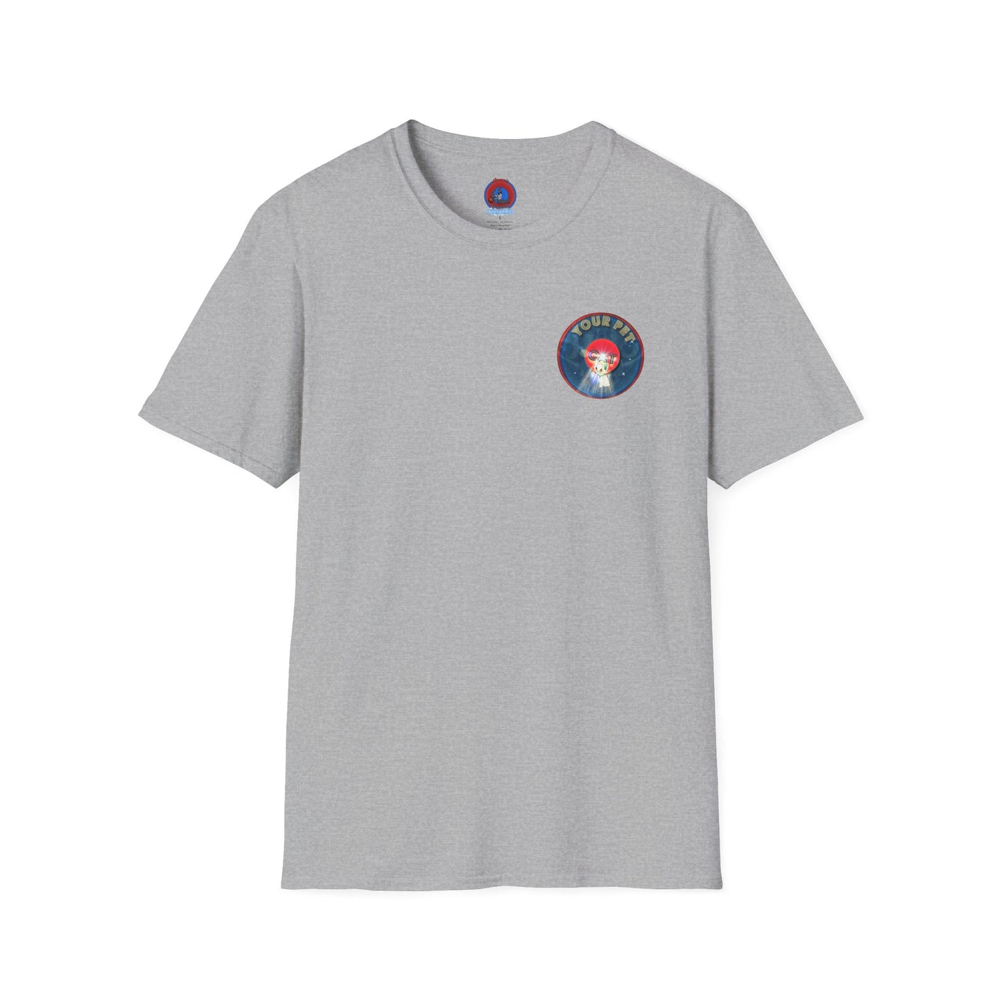 Classic Donut Tee - Unisex Soft-Style - "Your Pet Cat's Phavorite Tee" - series 1.0  - blue donut