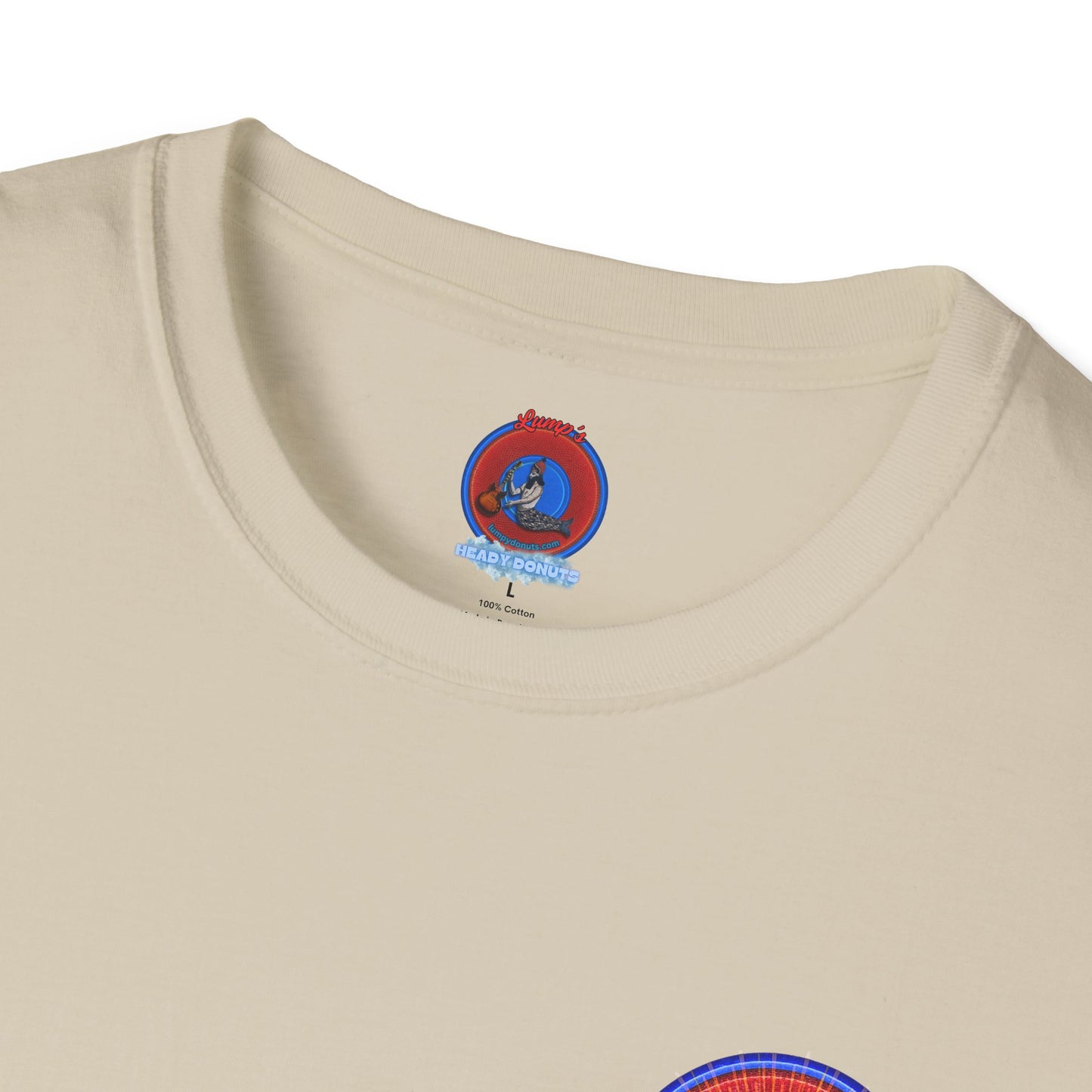 Classic Donut Tee - Unisex Soft-Style - "Donuts: Conjurers of Awesome" - series 1.0  - variant 2 - w/red donut