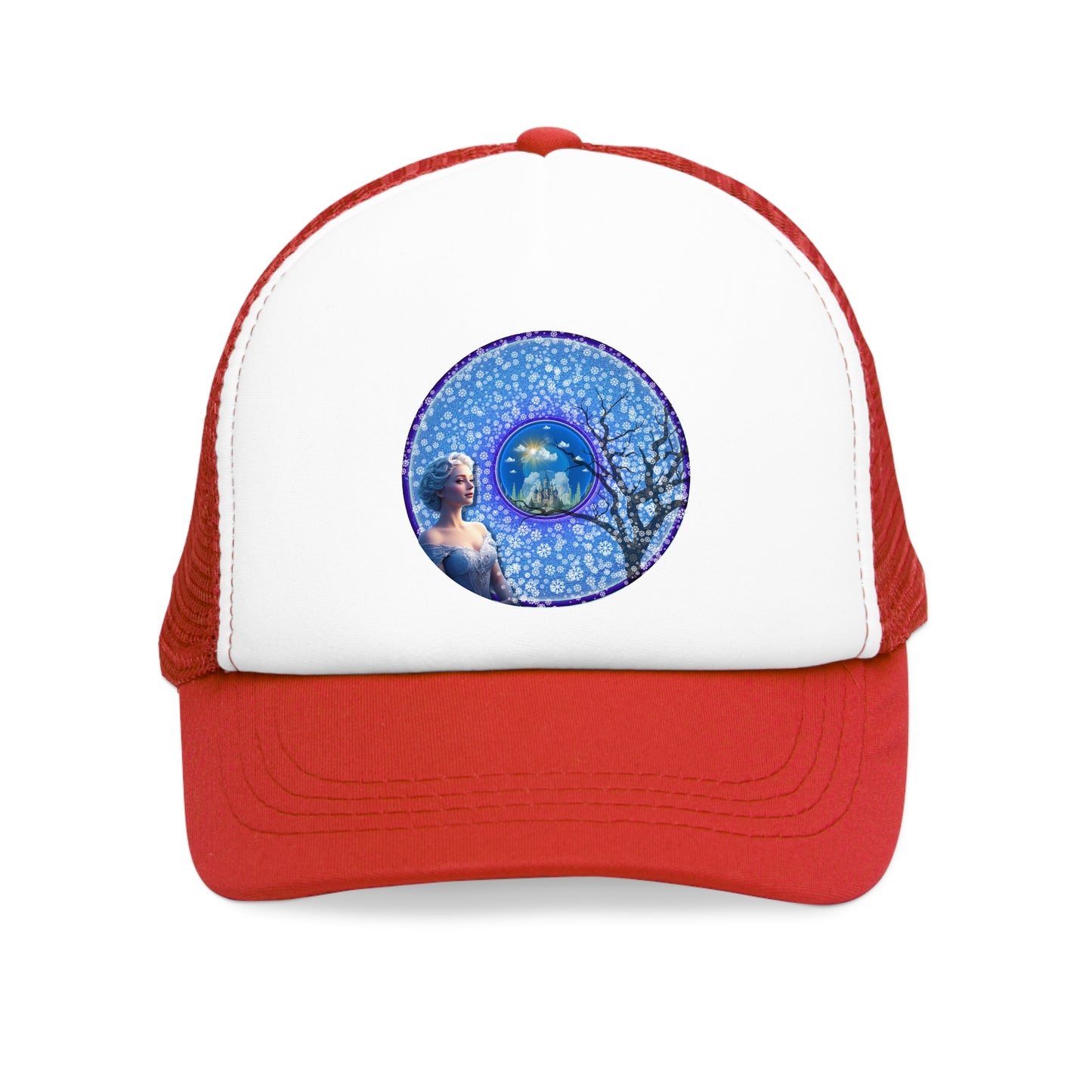 Lumpy Trucker Hat - "The Donut Locked in Glaciers, never heard" - blue donut