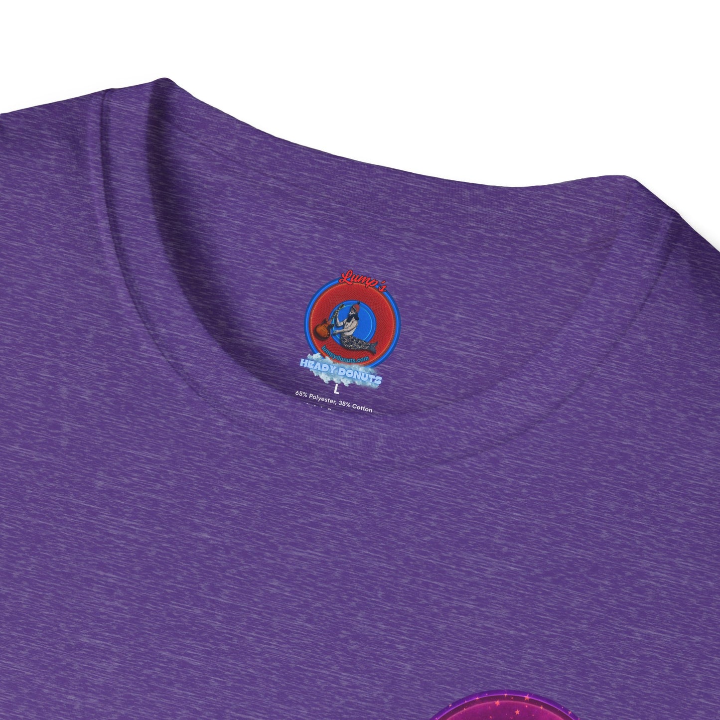 Classic Donut Tee - Unisex Soft-Style - "Conjurers of Donuts" - series 1.0  - magenta/purple donut