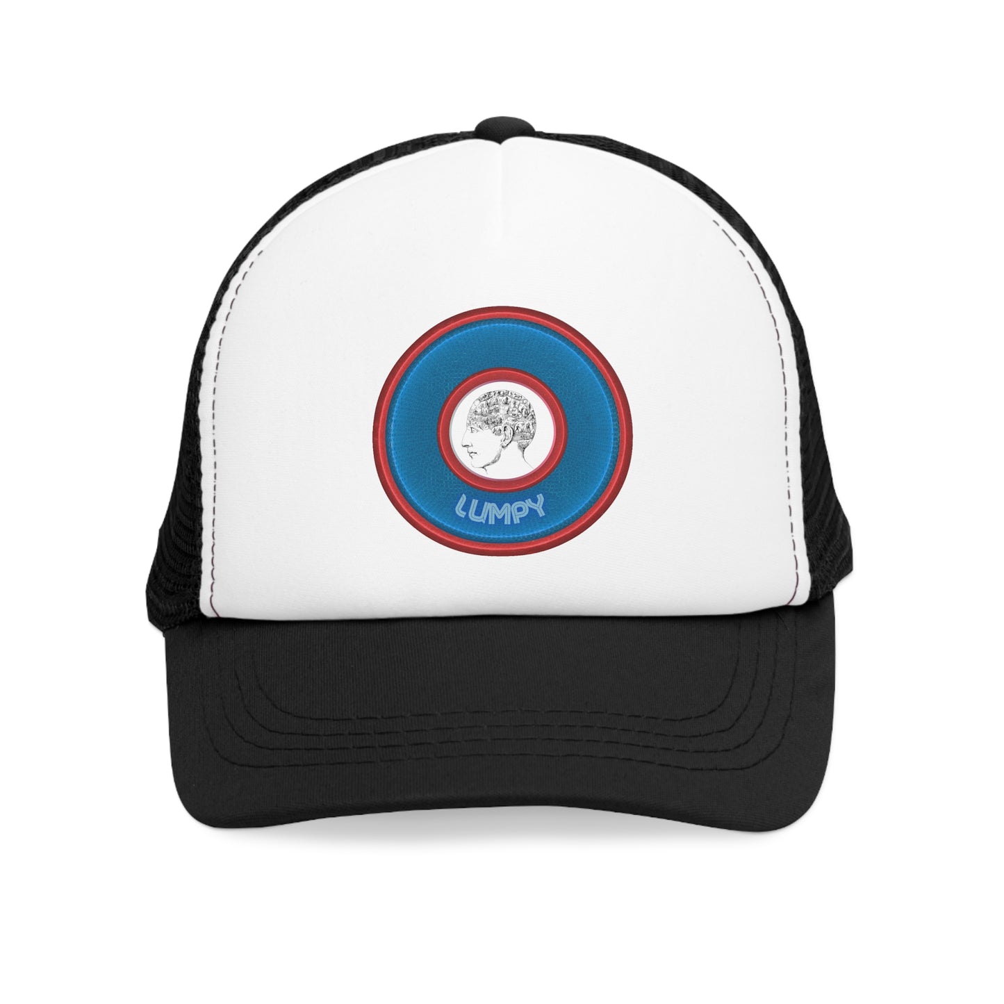 Lumpy Trucker Hat - "The Lump's Preferred Donut" - variant 1 - blue donut