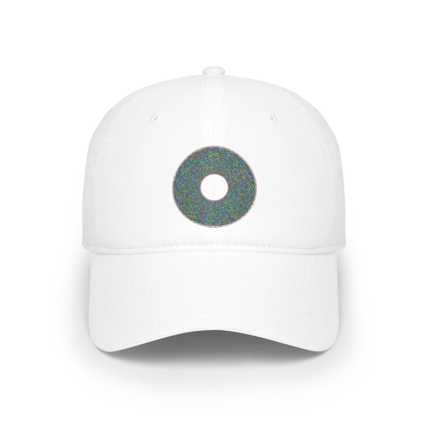 Lumpy Donut Baseball Cap - "Pixilated Donut" - variant 2 - assorted color donut w/