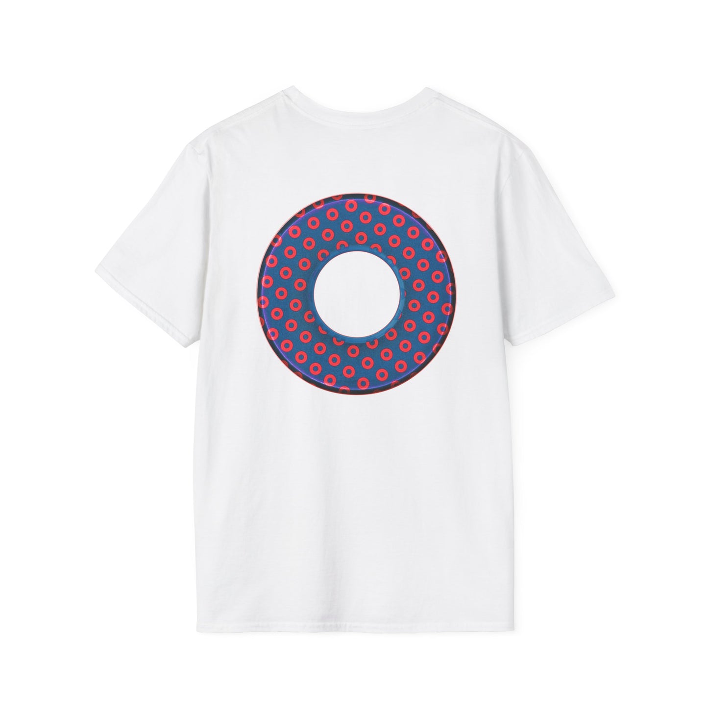 Plain Donuts/Unisex Soft-Style - "Plain Electric Paradoxical Donuts" - dark blue/red donuts