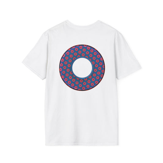 Plain Donuts/Unisex Soft-Style - "Plain Electric Paradoxical Donuts" - dark blue/red donuts