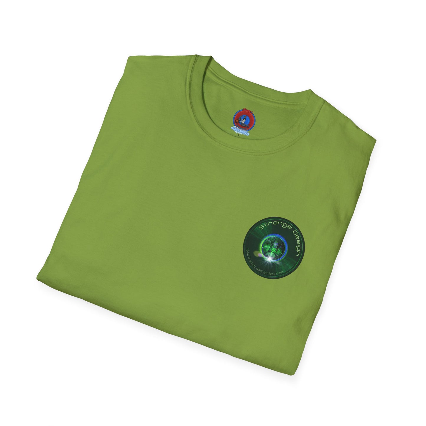 Classic Donut Tee - Unisex Soft-Style - "The Strangely Designed Donut Tee" - series 1.0 - green donut
