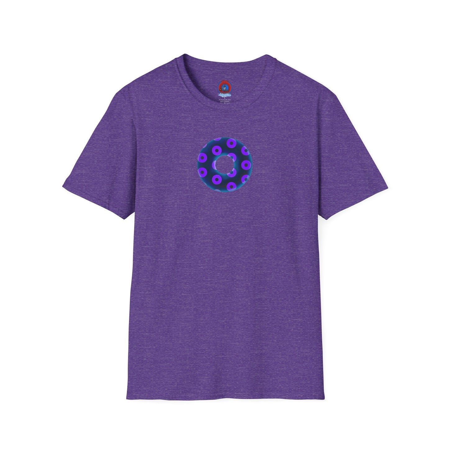 Plain Donuts/Unisex Soft-Style - "Plain Blimpy Paradoxical Donuts" - dark steel blue/vivd dark purple donuts