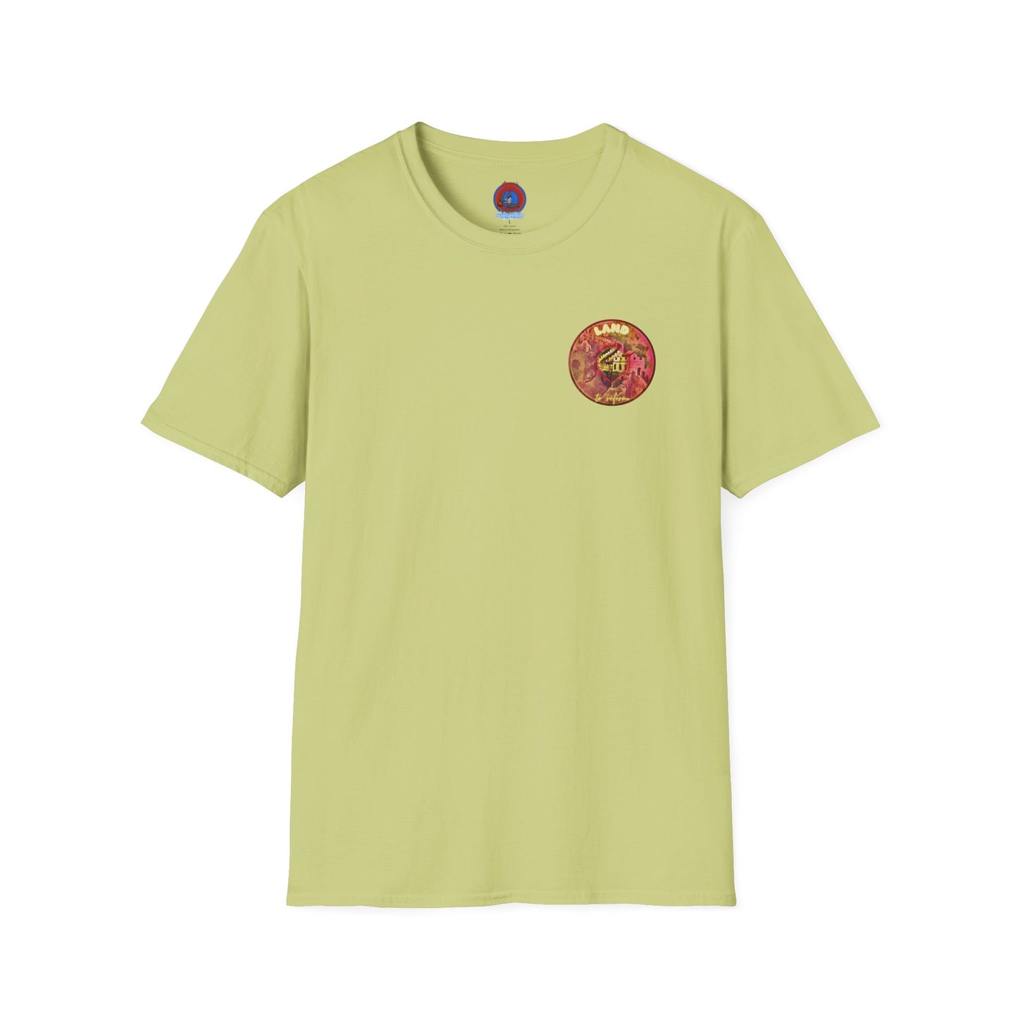 Classic Donut Tee - Unisex Soft-Style - "Donut made with Reforming Dough" - magenta/green donut