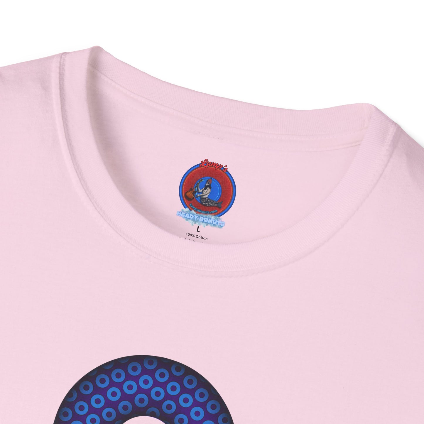 Plain Donuts/Unisex Soft-Style - "Plain Paradoxical Grided Donuts" - light blue/purple donuts