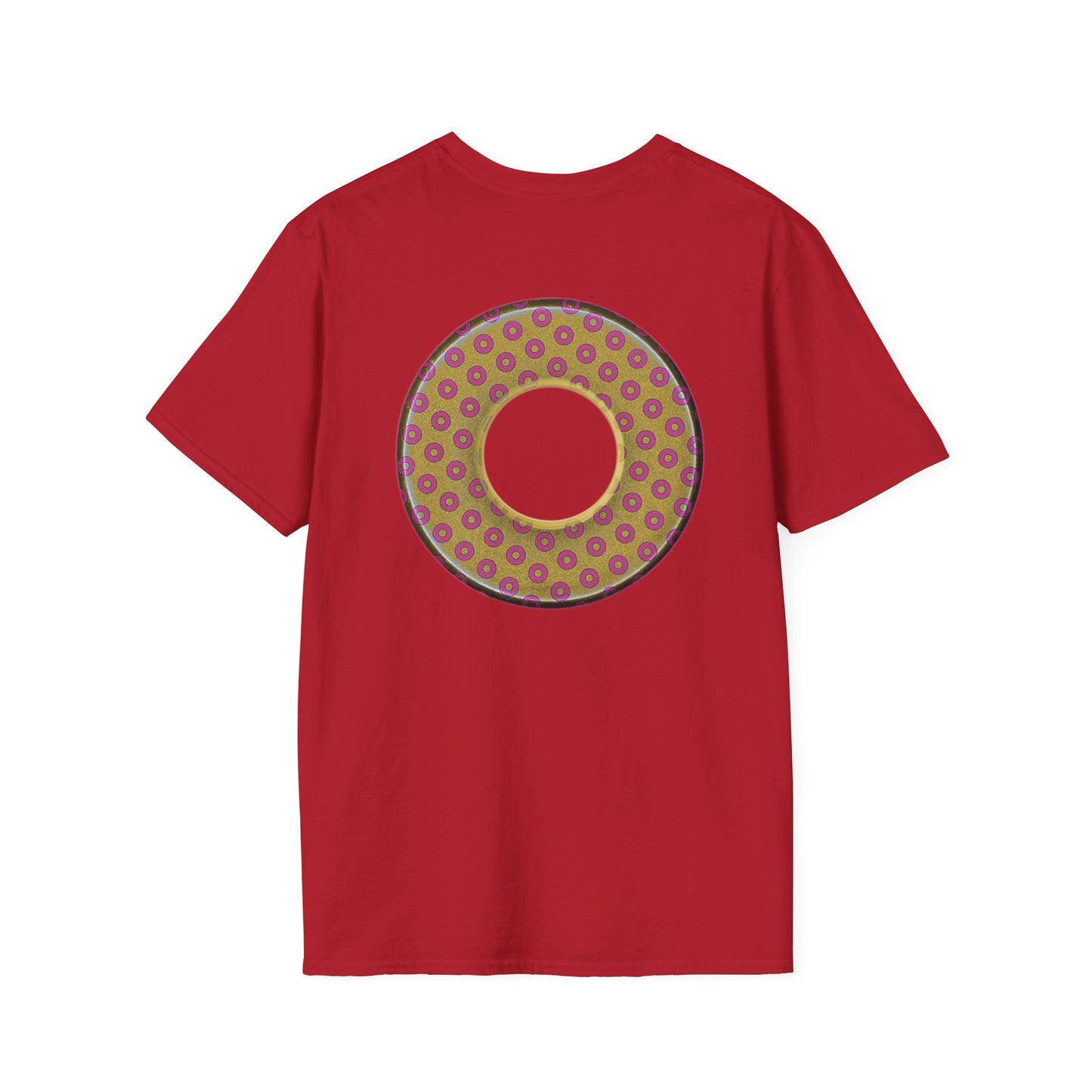 Plain Donuts/Unisex Soft-Style - "Plain Electric Paradoxical Donuts" - gold/pink donuts