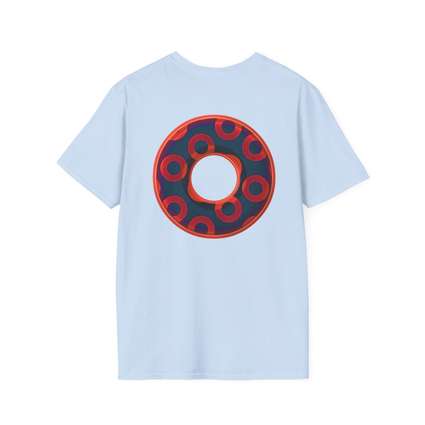 Plain Donuts/Unisex Soft-Style - "Plain Rustic Paradoxical Donuts" - red/navy blue donuts