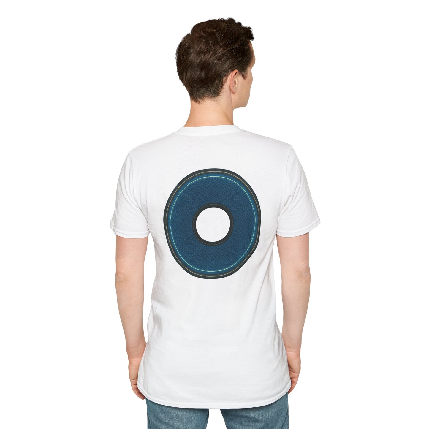 Classic Donut Tee - Unisex Soft-Style - "Symmetry Donut" - series 1.0 - blue/black donut