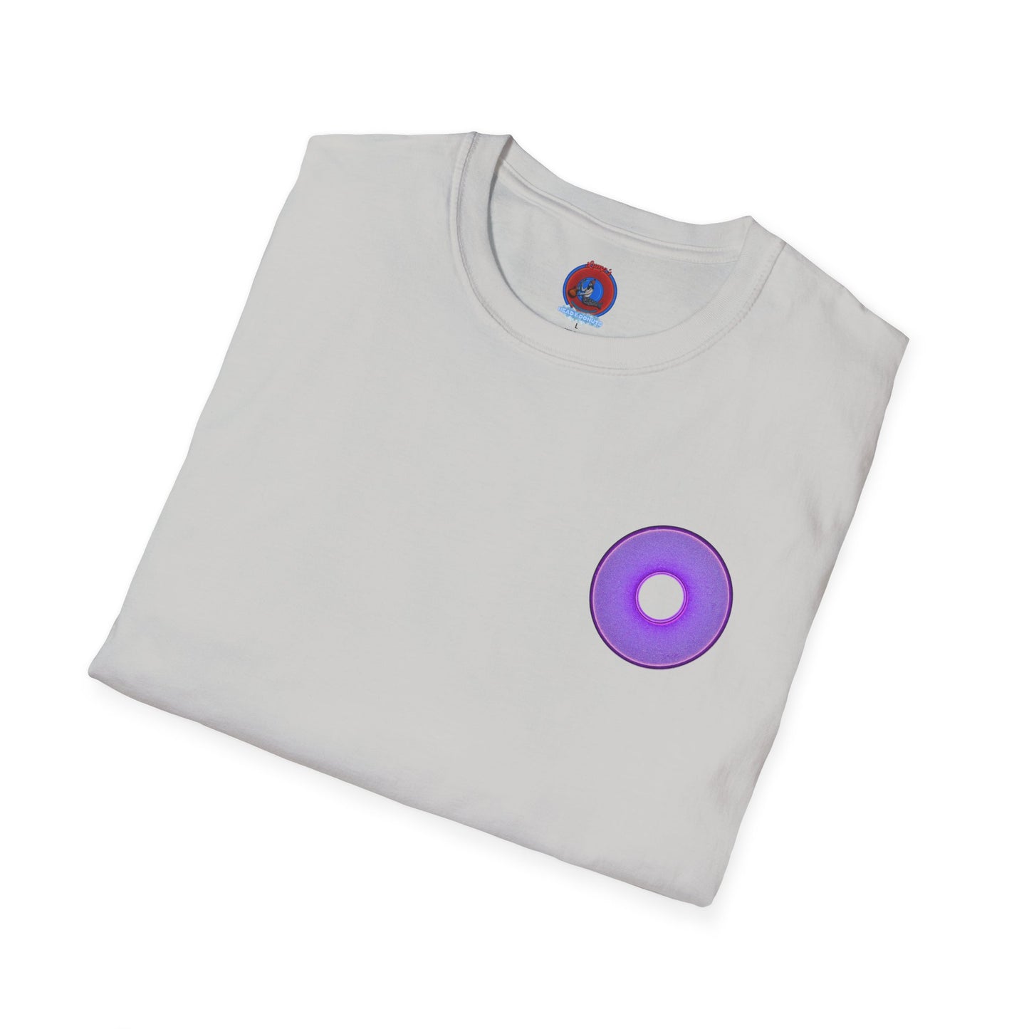 Classic Donut Tee - Unisex Soft-Style - "The Joker's Personal Tees - Troubadour Edition" - series 1.0 - variant 1 - purple donut