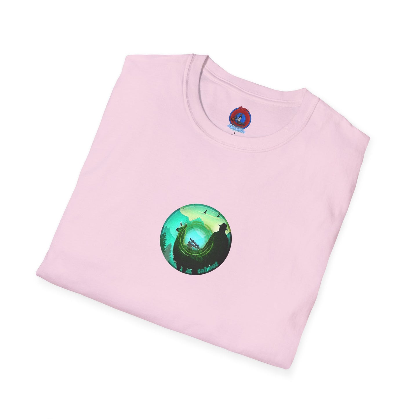 Lumpy Coffee Traders Tee - Unisex Soft-Style - "Taboo, taboot!" - paradoxical logo donut - variant 1