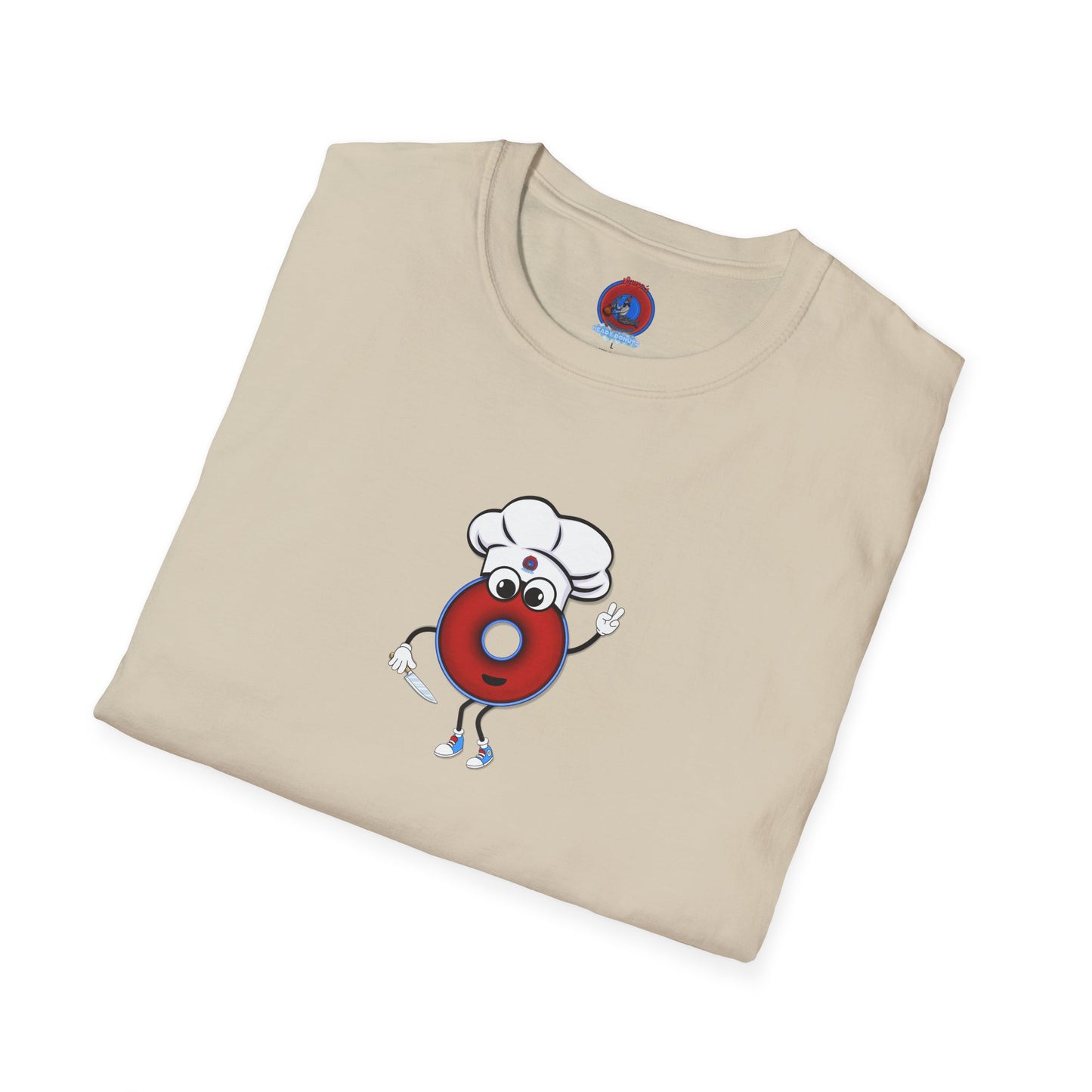 Classic Donut Tee - Unisex Soft-Style - "My Phriend the Donut" - plump vivid red donut