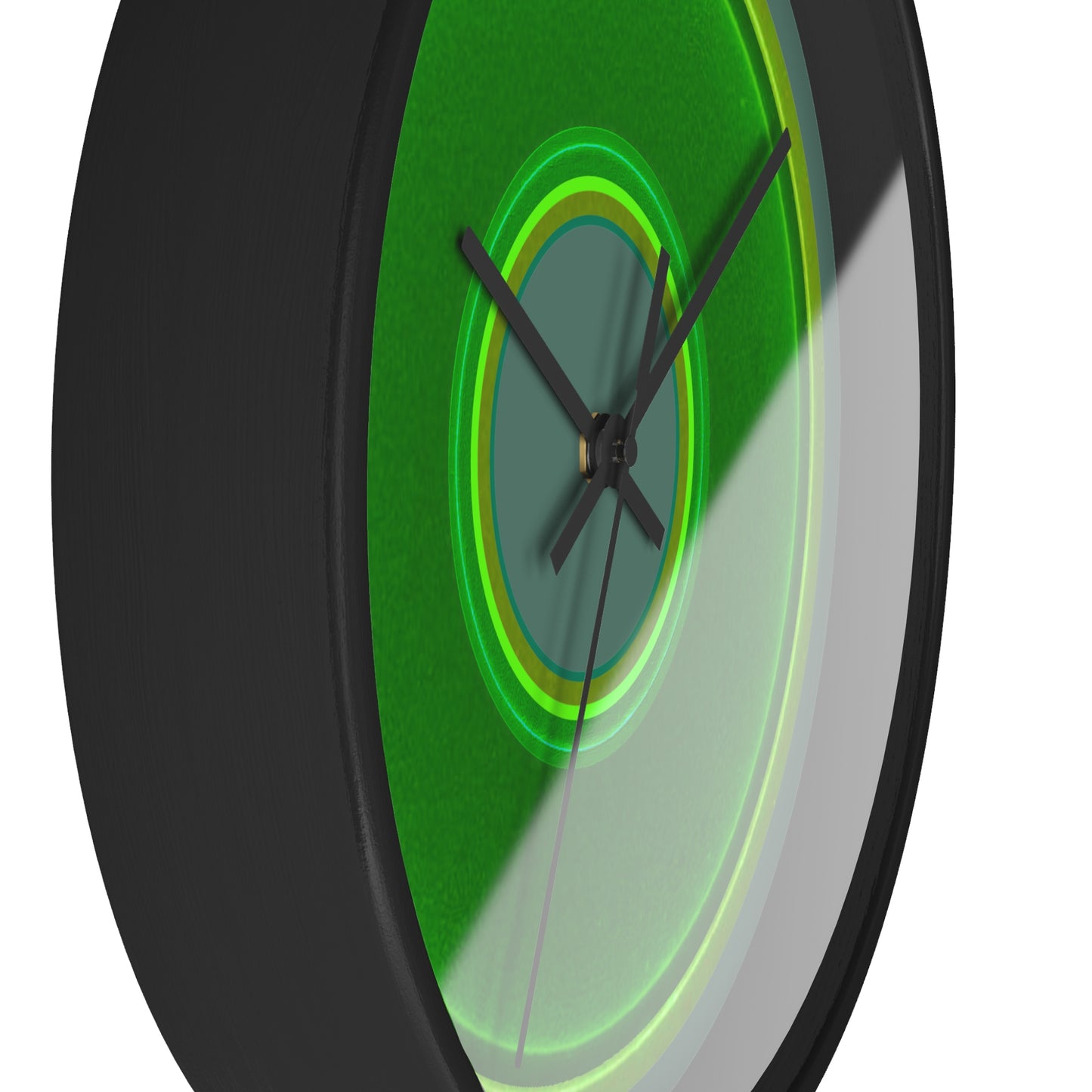 Lumpy Wall Clock - green vivid donut - variant 6 - w/Fenway green background