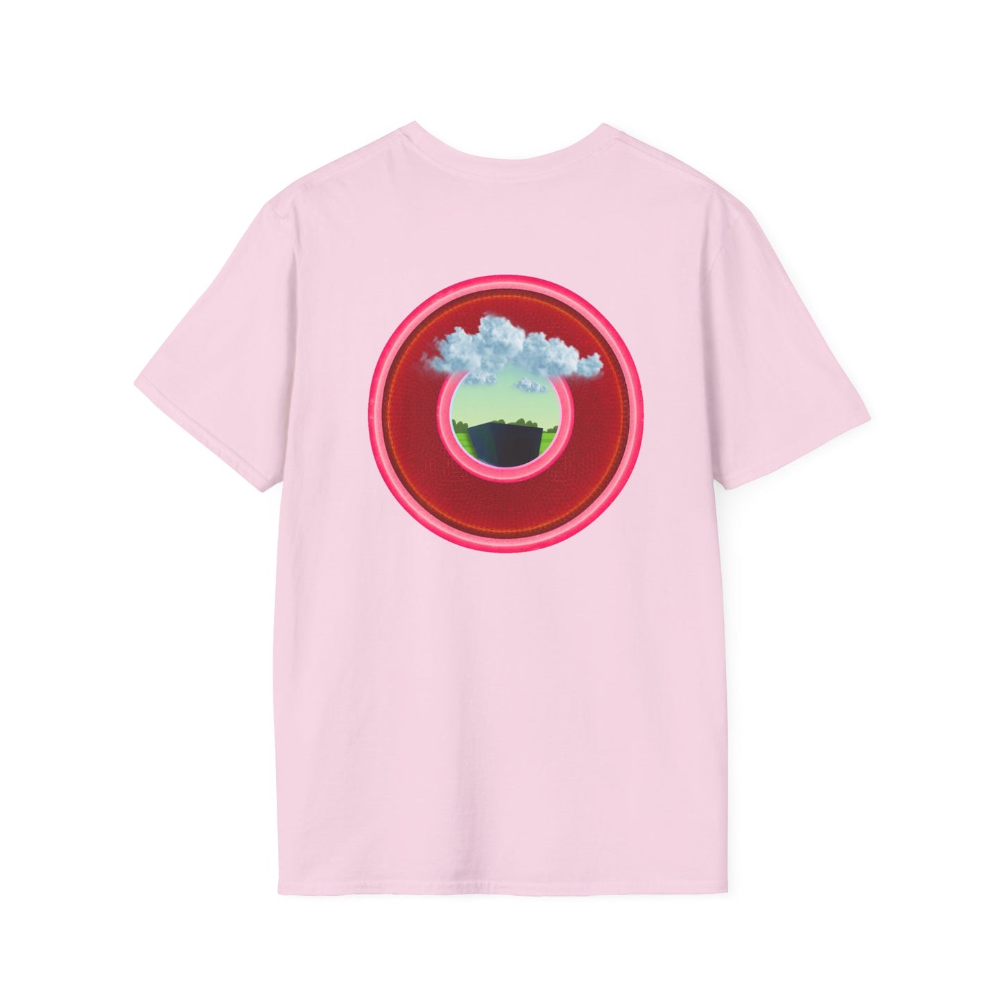 Classic Donut Tee - Unisex Soft-Style - "Got Rhombus?" - series 1.0  - variant 2 - red/pink donut