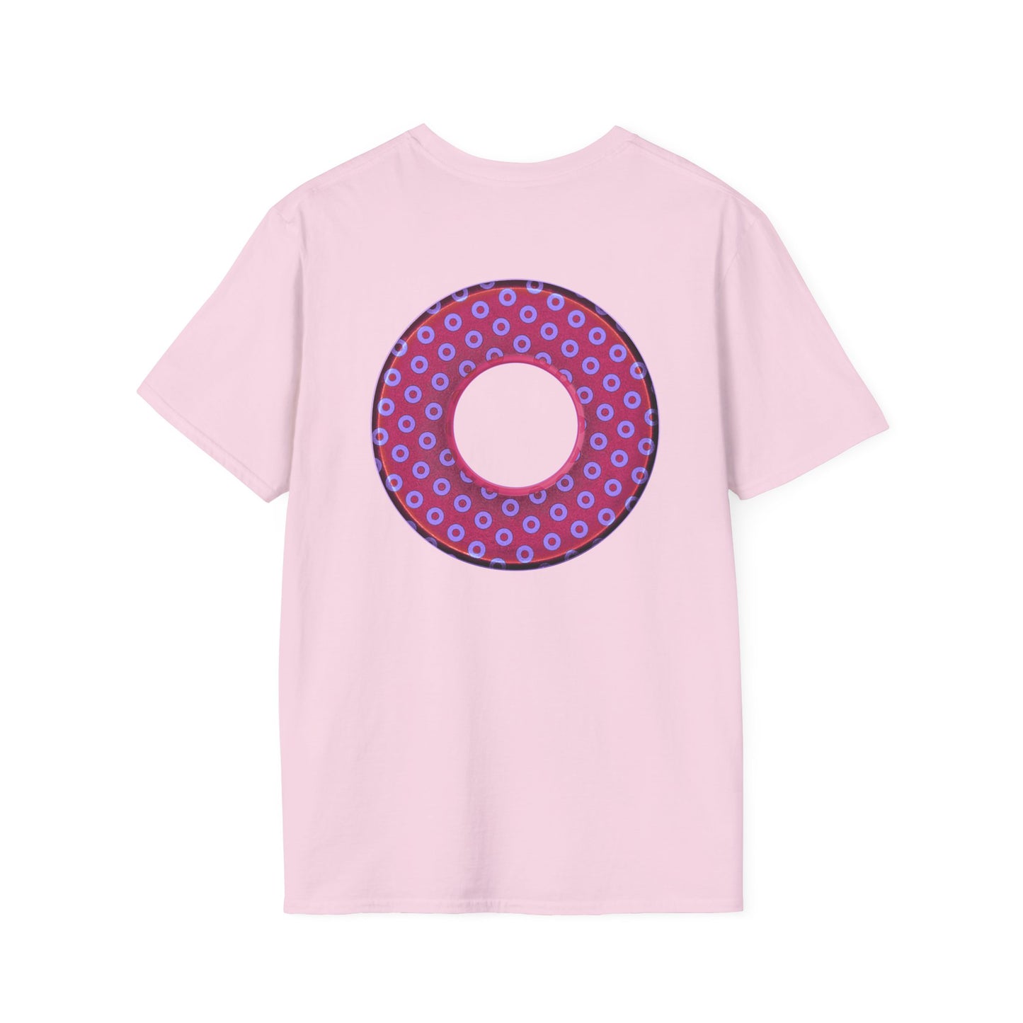 Plain Donuts/Unisex Soft-Style - "Plain Electric Paradoxical Donuts" - light purple/magenta donuts