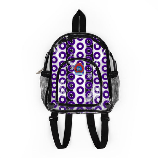 Lumpy Clear Pack/Concert Buddy - Plain Vivid Donut Print - dark purple/light purple