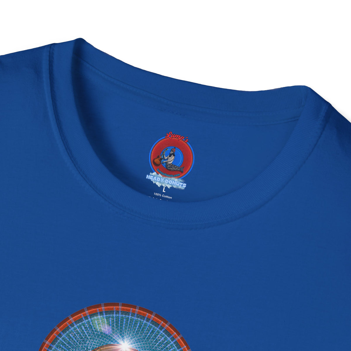 Classic Donut Tee - Unisex Soft-Style - "Donuts: Conjurers of Awesome" - series 1.0  - variant 1 - blue donut