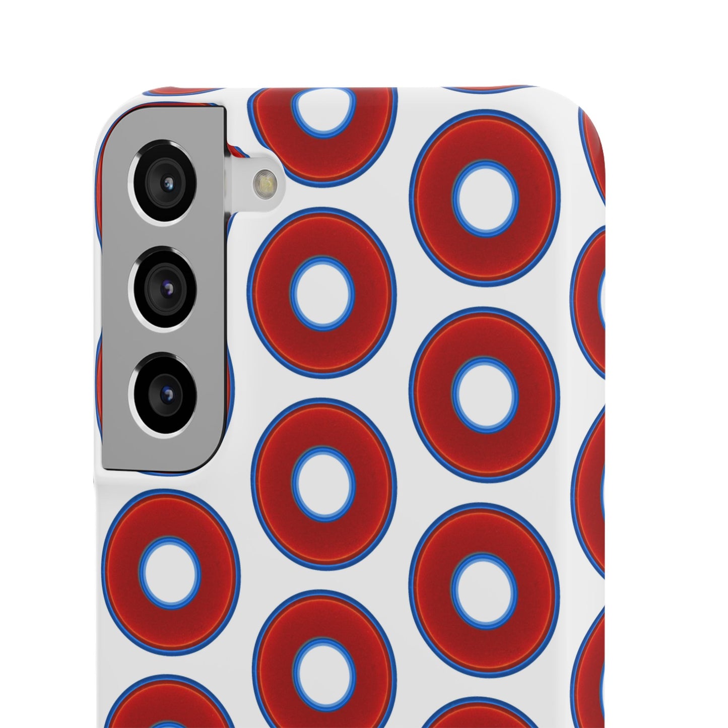 Lumpy Donut Snap Case - red vivid donut print w/white background