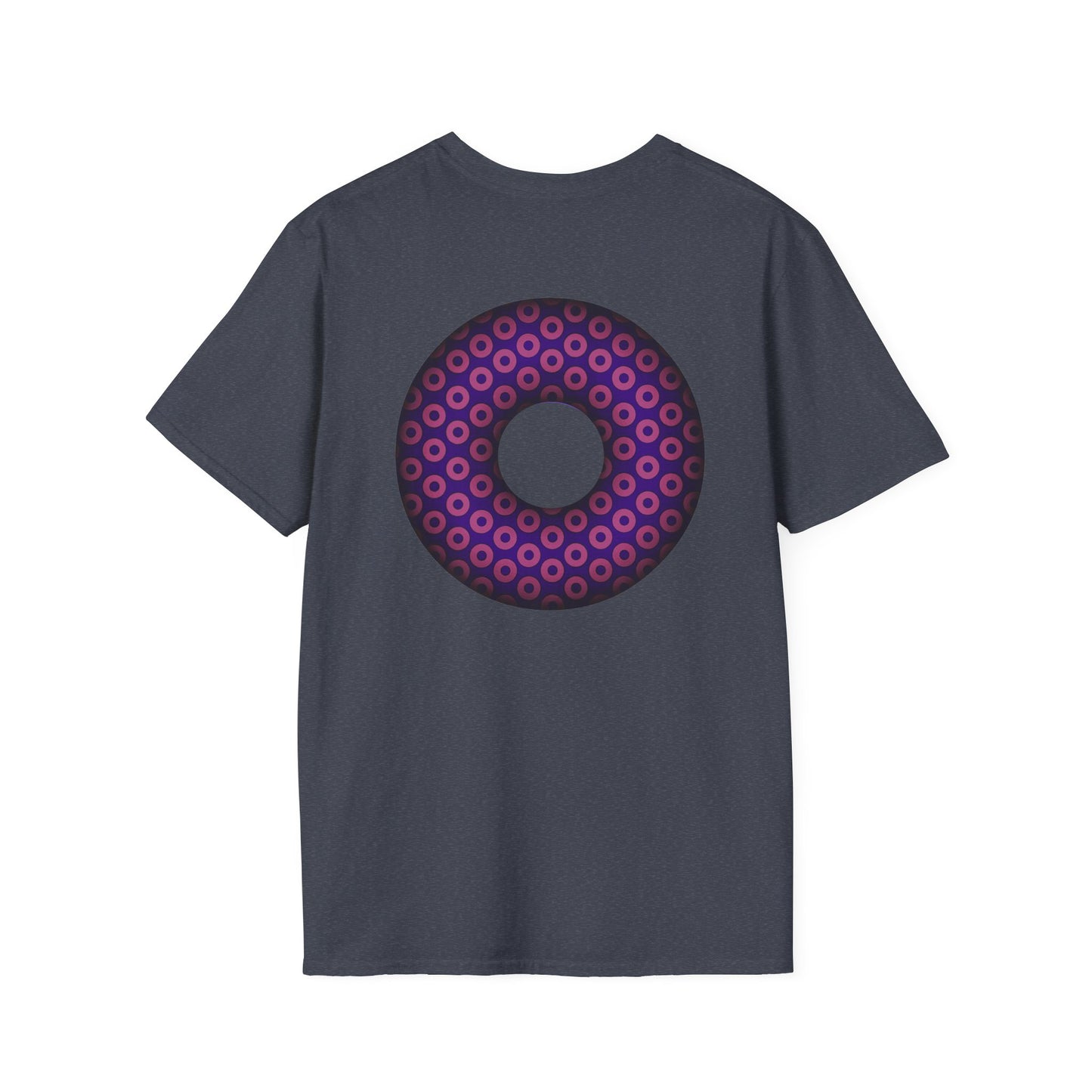 Plain Donuts/Unisex Soft-Style - "Plain Paradoxical Grided Donuts" - magenta/purple donuts