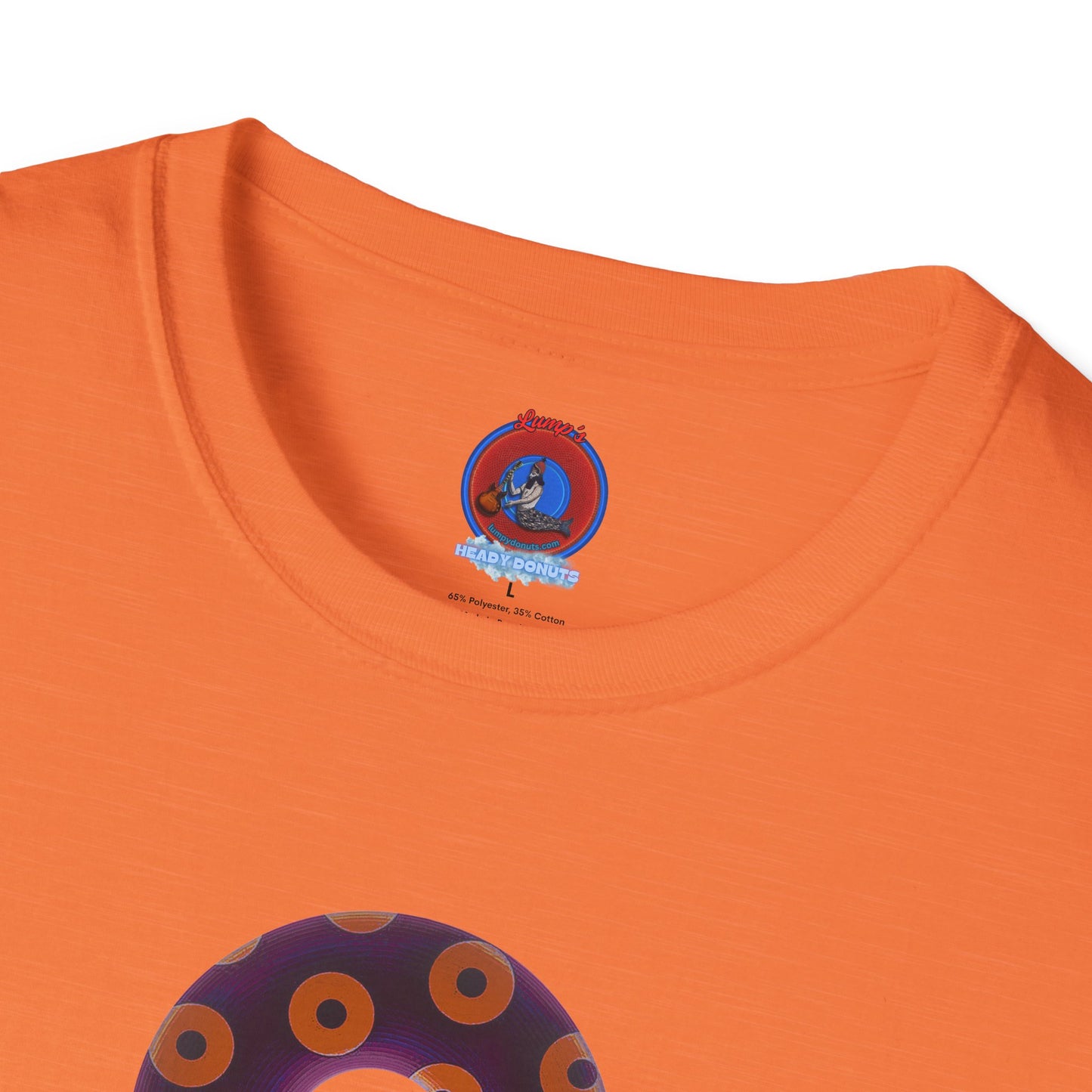 Plain Donuts/Unisex Soft-Style - "Plain Blimpy Paradoxical Donuts" - dark red-purple/orange donuts