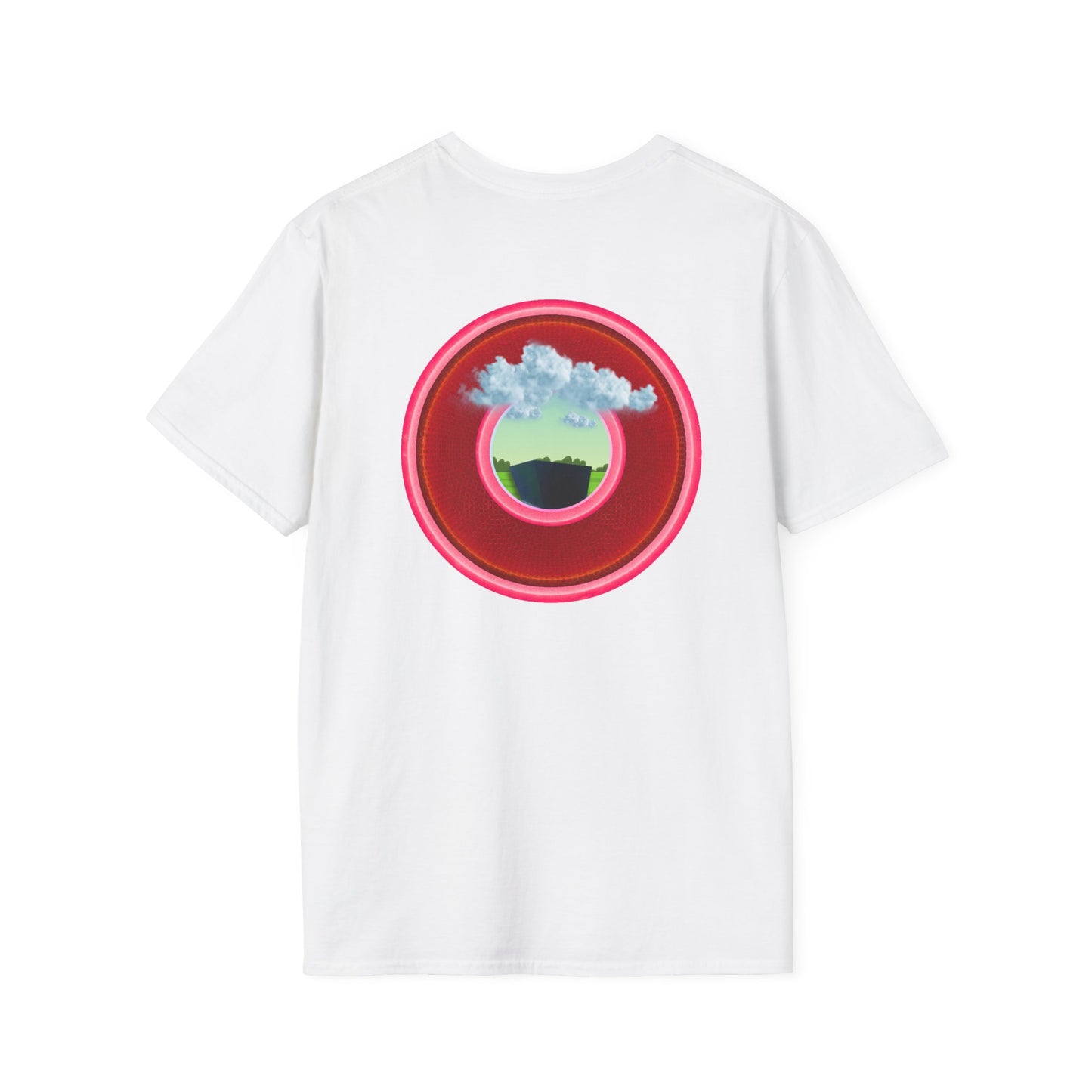 Classic Donut Tee - Unisex Soft-Style - "Got Rhombus?" - series 1.0  - variant 2 - red/pink donut