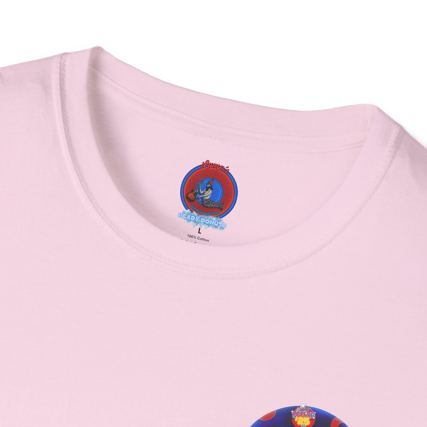 Classic Donut Tee - Unisex Soft-Style - "Blow this Popsicle Stand" - blue/red paradox bomb pop donut - variant 3