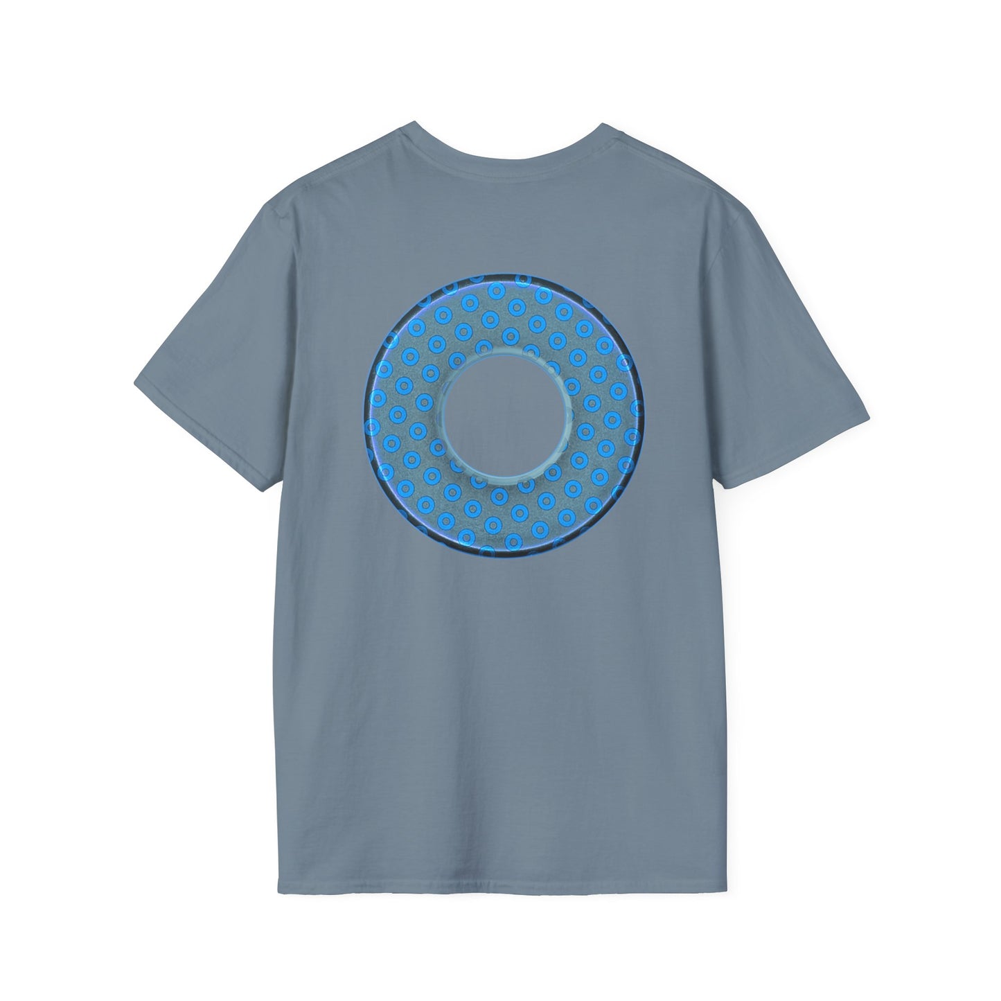Plain Donuts/Unisex Soft-Style - "Plain Electric Paradoxical Donuts" - light blue/light teal donuts